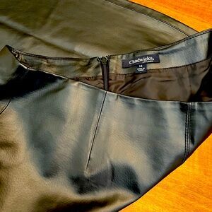 Black leather skirt